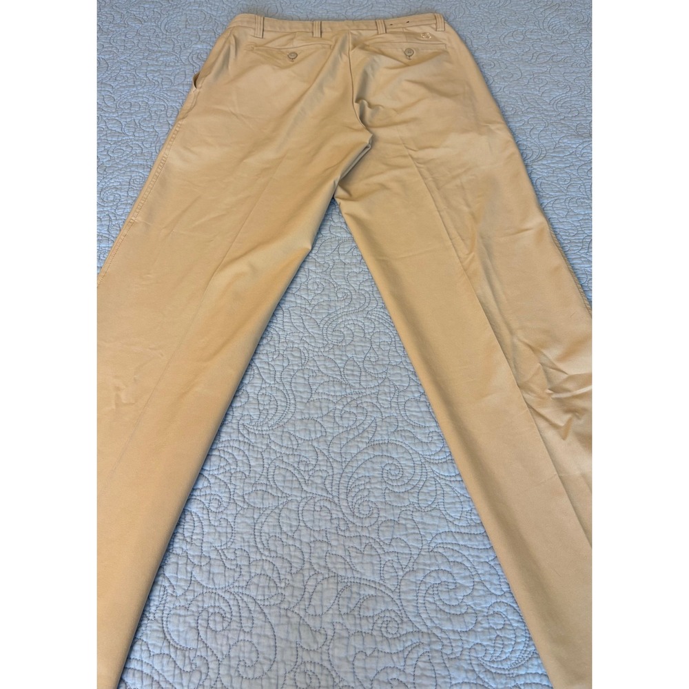 FootJoy Mens Performance Golf Pants Khaki Tan Straight Leg 32x34 1123424 - Picture 3 of 11